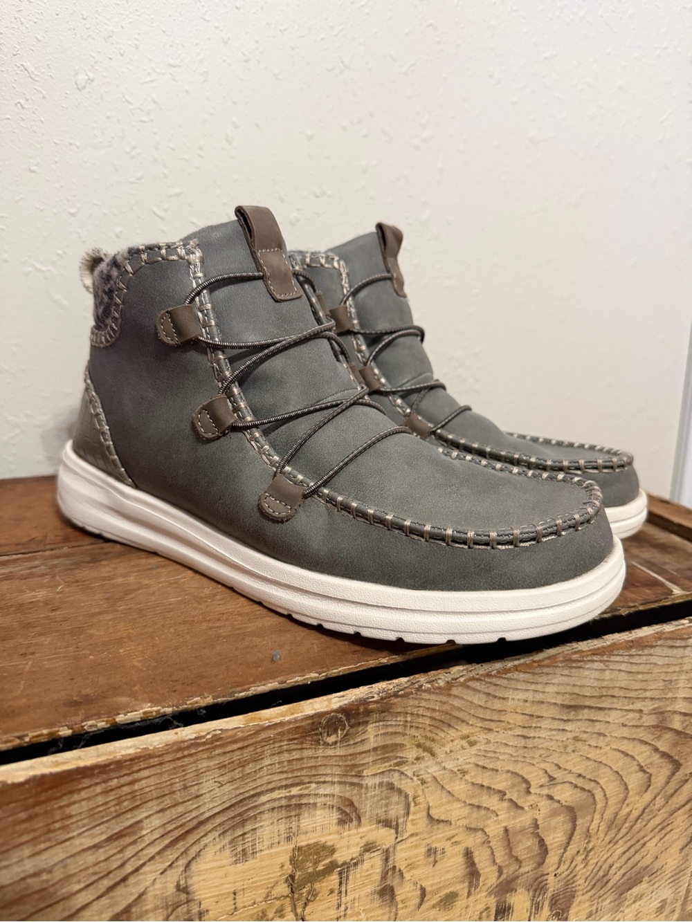 Hey Dude Eloise Boots- Granite Grey Womens 11